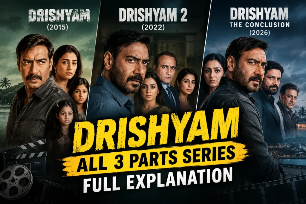 Drishyam Bollywood Movie All 3 Parts Series Full Explanation